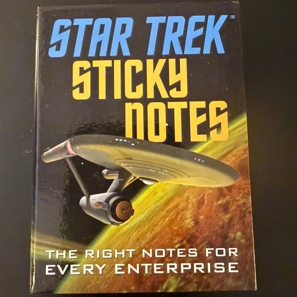 Star Trek Sticky Notes Set Unemployed Philosophers Guild Booklet (Incomplete)